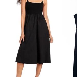 Old Navy Black Midi Dress